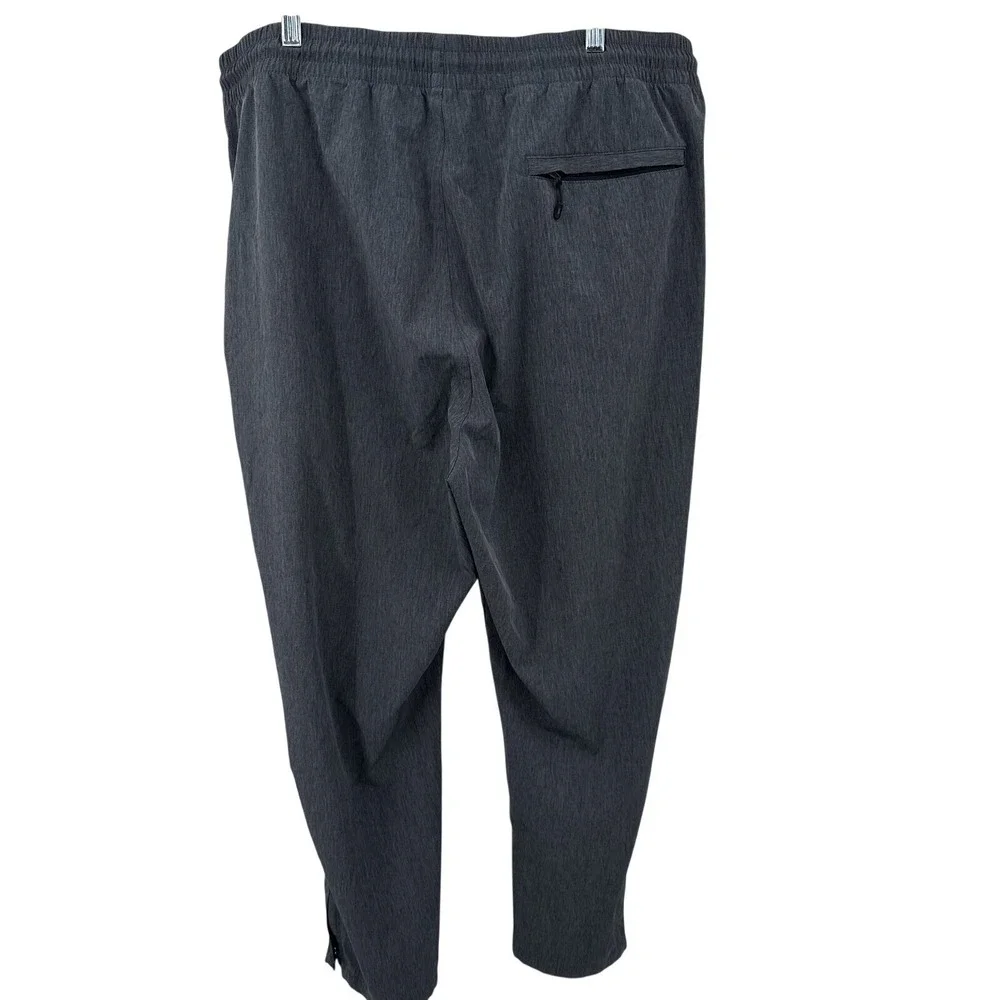 Old Navy Active Gray Heathered Joggers Ankle Zip Athletic Pants Stretch Mens XXL